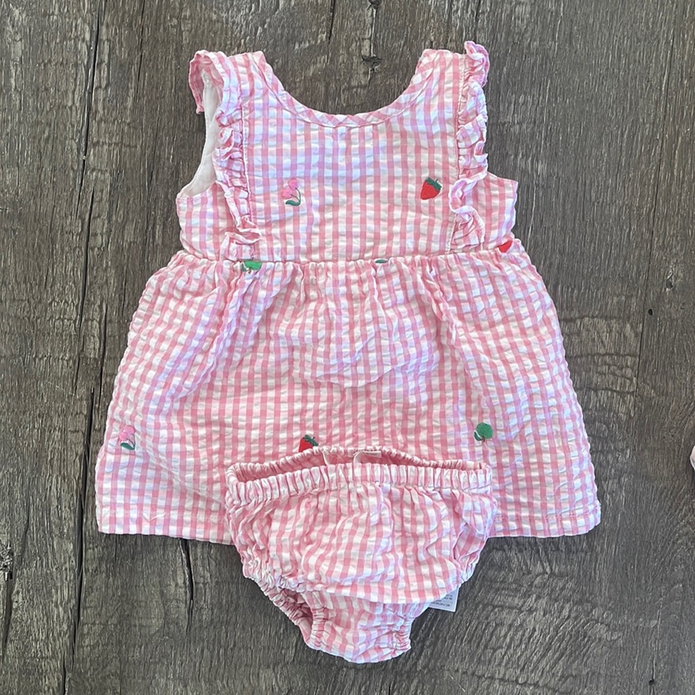 Baby Boden seersucker dress.